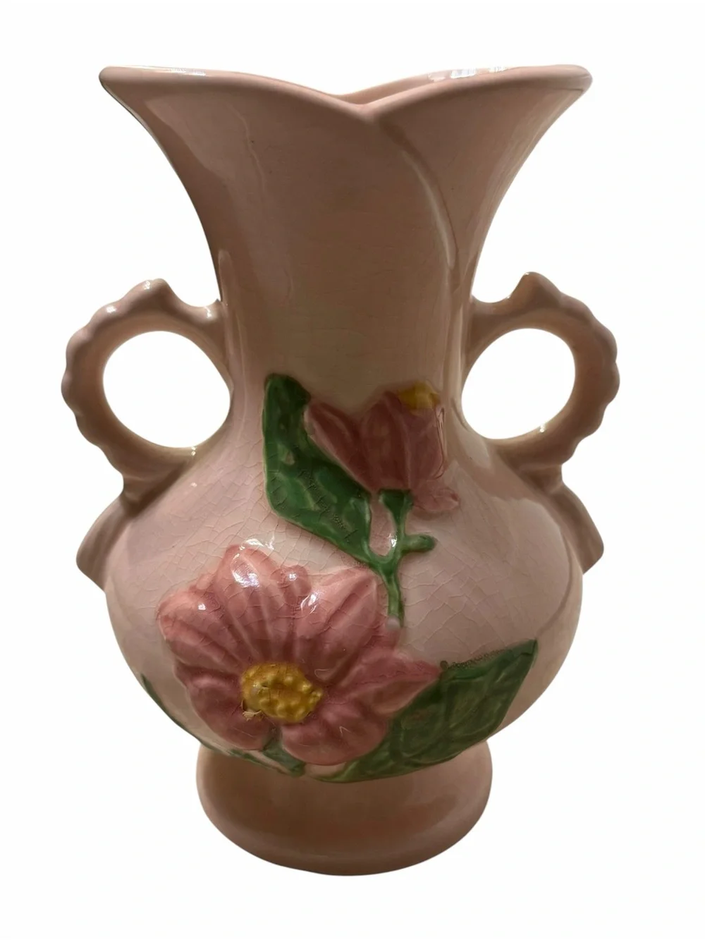 1940’s Hull Art Pottery Magnolia Pattern Double-Handled Vase